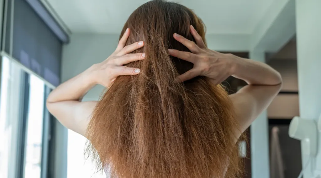 Frizz en cabello. Foto: Freepik